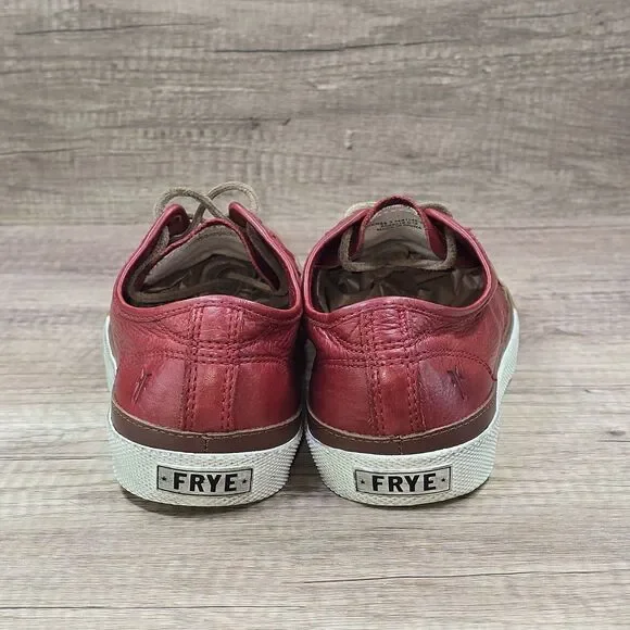 Frye Greene Low Men's Size 9.5 Red Leather Sneakers - Picture 4 of 9